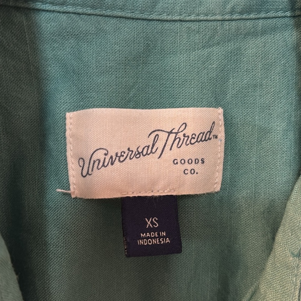 Universal Thread Teal Polo Button Down Dress - image 4
